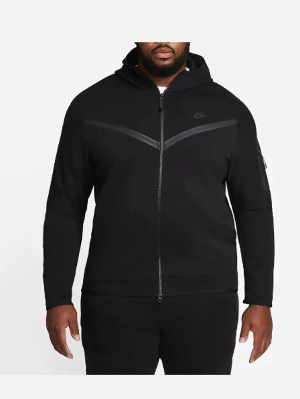 Nike Sportswear Tech Fleece Men's Hooded Jacket Black Size 2XL CU4489-010